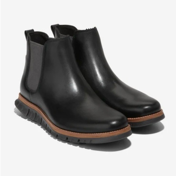 Cole Haan Black Leather Ankle Boots Size 9